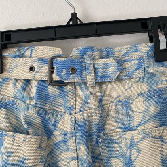 Rachel Comey x Target Collab Tie Dye Retro High Waist Straight Blue Cream Jean 4 - Picture 7 of 8